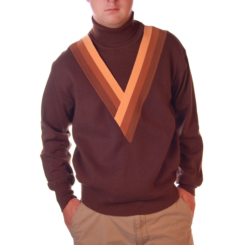 Vintage Mens Brown 100%Wool Sweater Mr. John 1970S Men's Vintage Mr. John