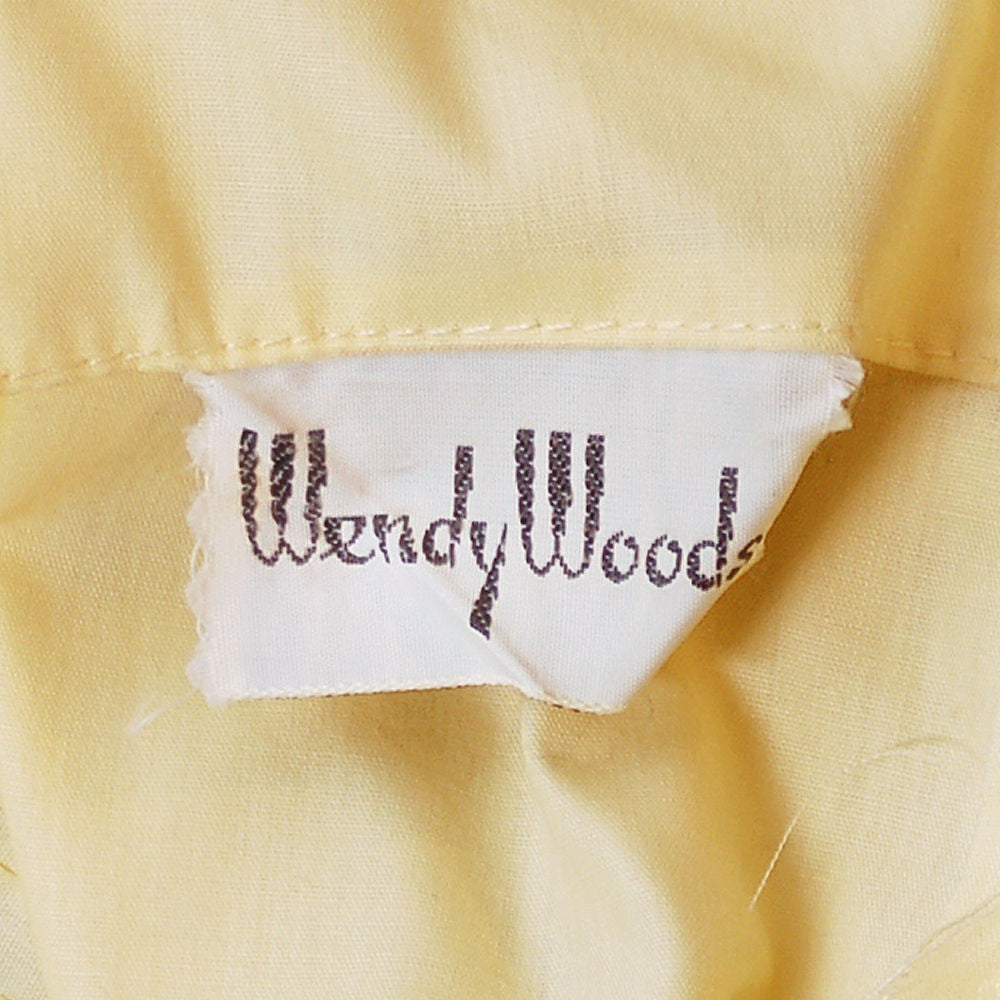 Vintage Yellow Cotton Day Dress NWOT 1950S 32-24-Free Wendy Woods Women's Wendy Woods