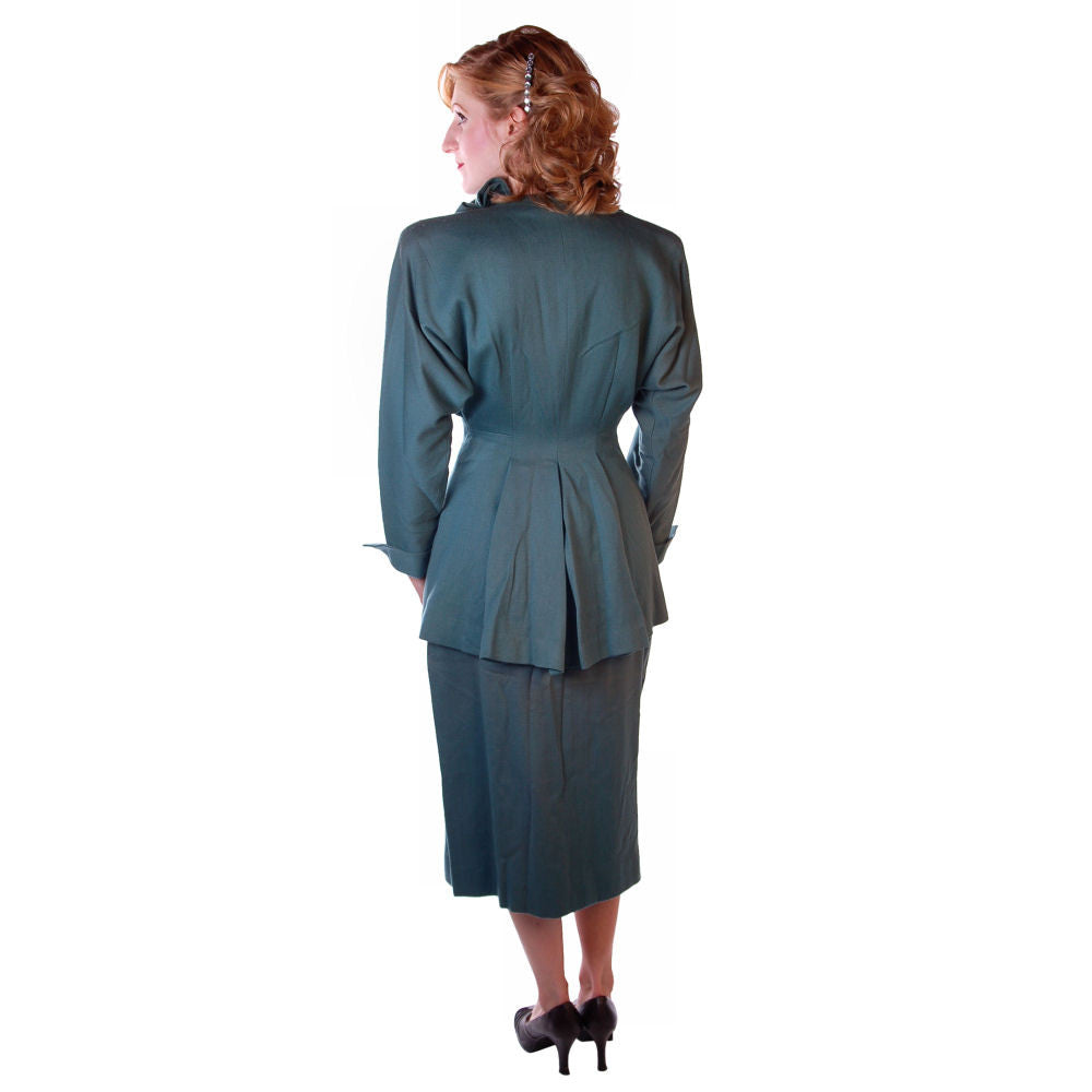 Vintage Ladies Gabardine Suit Lilli Ann Wool Suit Fantastic 1940S NOS Small Women's Lilli Ann