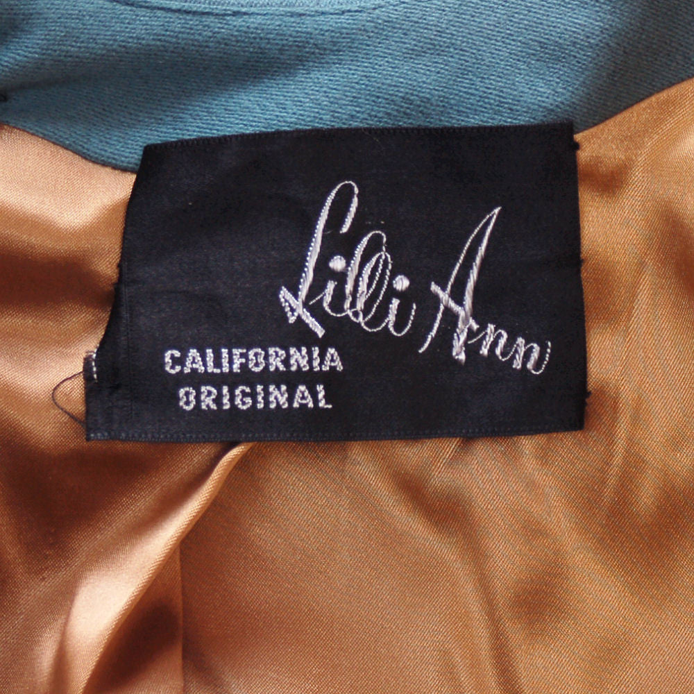 Vintage Ladies Gabardine Suit Lilli Ann Wool Suit Fantastic 1940S NOS Small Women's Lilli Ann