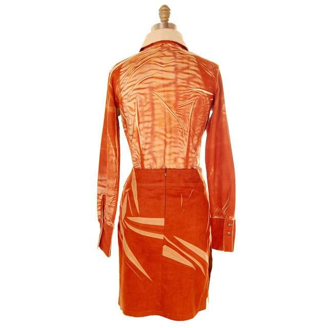 Vintage Agostino Martinez "Suede" Suit Womens S Orange 1970s Zeitgeist Modern The Best Vintage Clothing