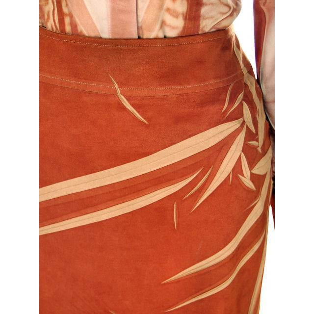 Vintage Agostino Martinez "Suede" Suit Womens S Orange 1970s Zeitgeist Modern The Best Vintage Clothing