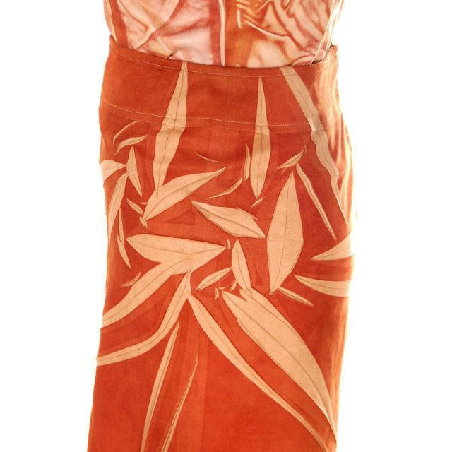 Vintage Agostino Martinez "Suede" Suit Womens S Orange 1970s Zeitgeist Modern The Best Vintage Clothing