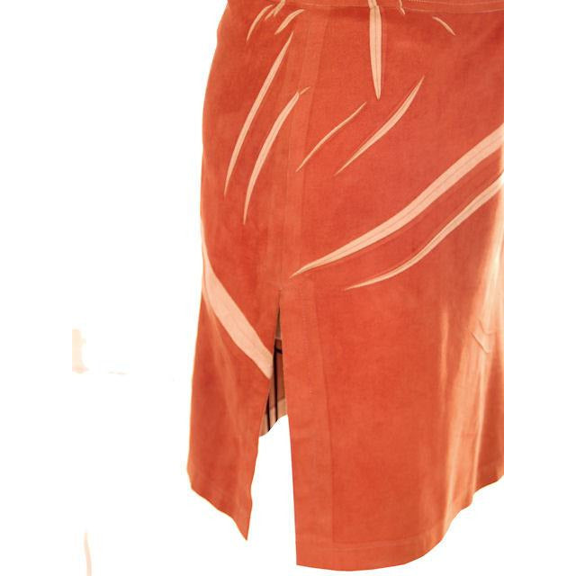 Vintage Agostino Martinez "Suede" Suit Womens S Orange 1970s Zeitgeist Modern The Best Vintage Clothing