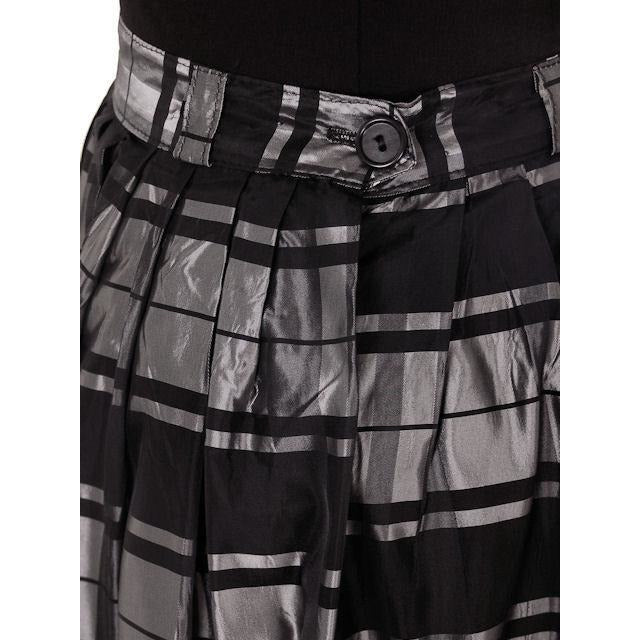 Vintage Skirt Black & Silver Metallic Plaid Full 1940s Medium Women's,New Arrivals The Best Vintage Clothing