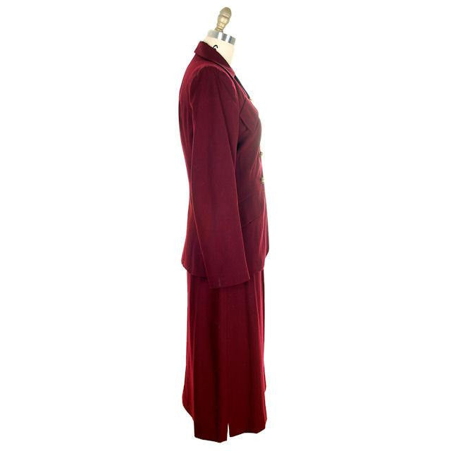 Vintage Ladies Suit Cranberry Wool Gab Super 1940s Small Women's,New Arrivals The Best Vintage Clothing