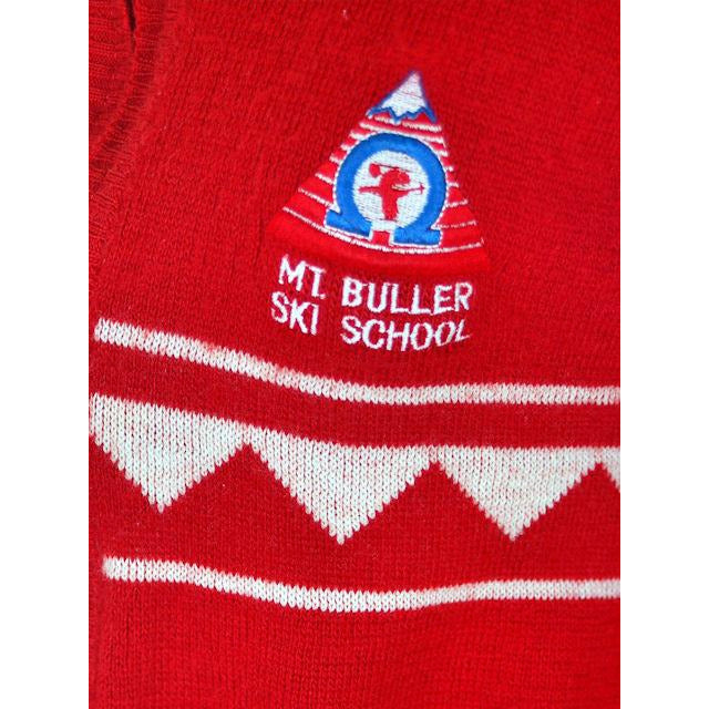 Vintage Red/ Wiite Wool Ski Sweater 1970s Ski School Small Women's,New Arrivals,On Sale The Best Vintage Clothing