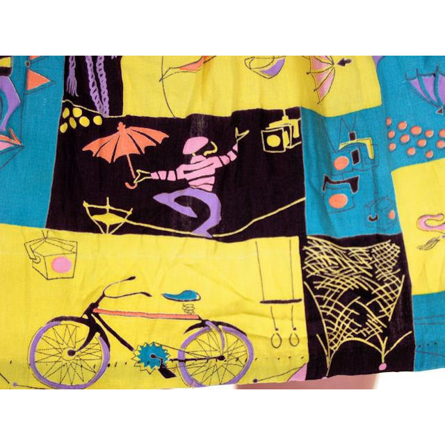 Vintage Skirt Kate Greenaway Circus Print 1940s Small Cart2cart Kate Greenaway