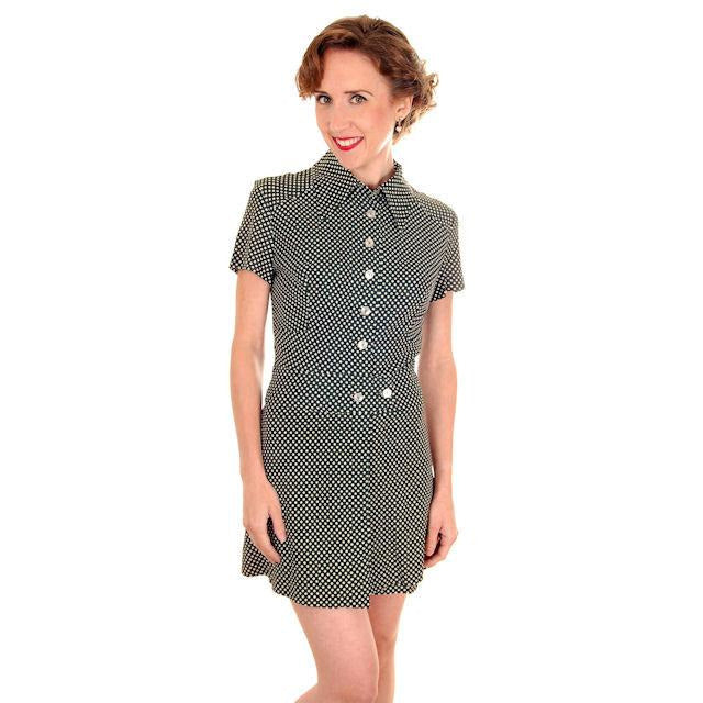 Vintage Ladies Playsuit 1970s Polyester Polka Dots Small - The Best Vintage Clothing
 - 1