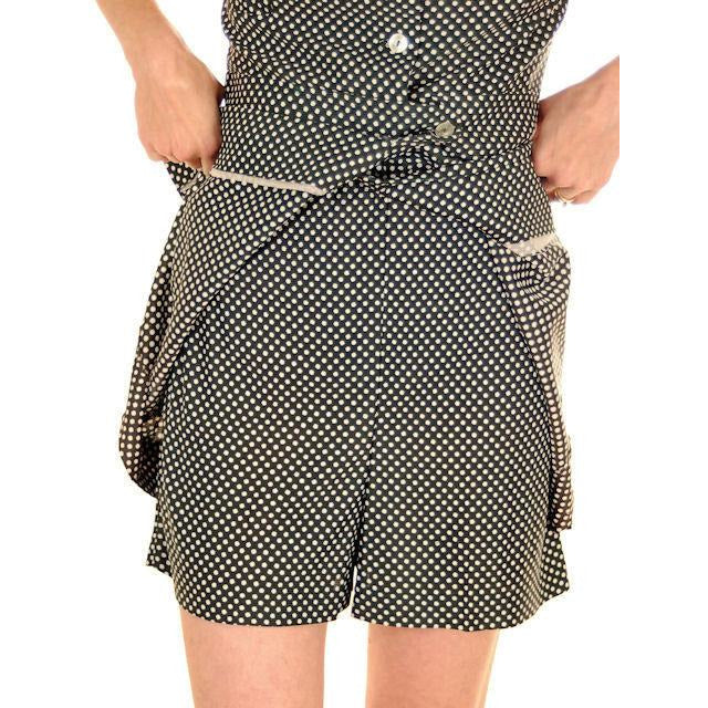 Vintage Ladies Playsuit 1970s Polyester Polka Dots Small Women's,New Arrivals The Best Vintage Clothing