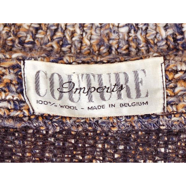 Vintage Mohair Skirt Suit Charcoal/ Gold Tweed Couture Belgium 1970s Womens Medium Women's,New Arrivals The Best Vintage Clothing