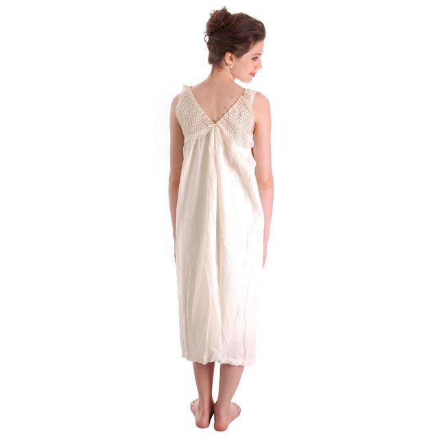 Antique Vintage Night Dress White Cotton/Crocheted Lace Yoke Perfect 38 Bust #2 Women's,New Arrivals The Best Vintage Clothing