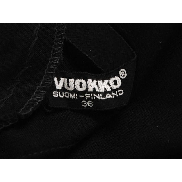 Vintage Mod Trapeze Dress Vuokko Nurmesniemi Black /White Polka Dots 1970s SZ 36 marimekko Vuokko