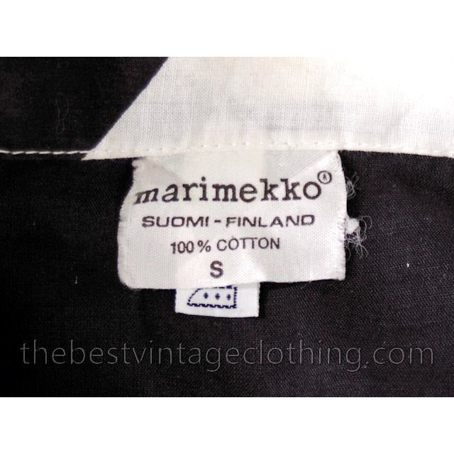 Dramatic Vintage 1960s Marimekko Graphic Tent Dress Black & White S marimekko marimekko