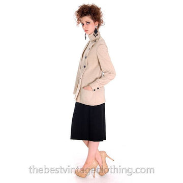 Vintage Norman Norell -Tassell Wool Knit Suit 1970s Color Block Small Women's,New Arrivals Norman Norell