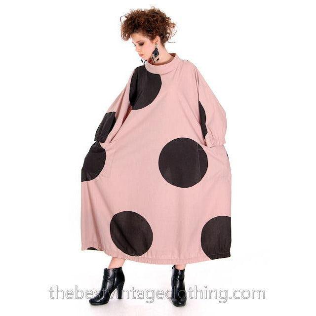 Vintage Vuokko Nurmesniemi Polka Dot Dress Huge Mod 1970s M marimekko The Best Vintage Clothing