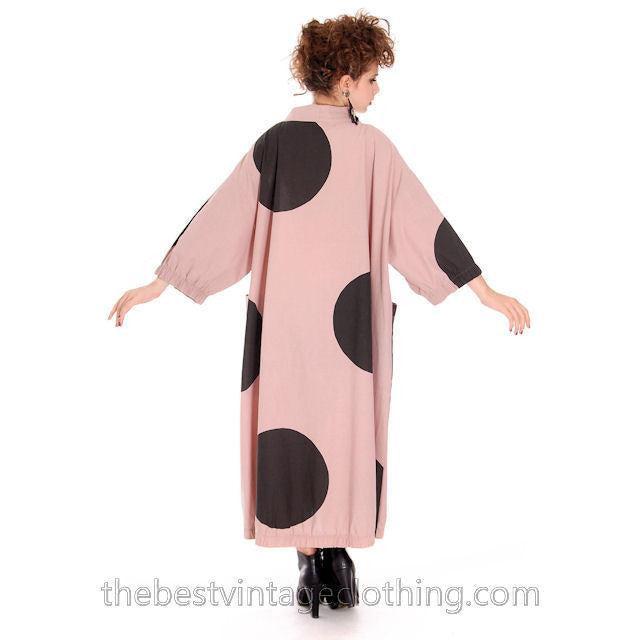 Vintage Vuokko Nurmesniemi Polka Dot Dress Huge Mod 1970s M marimekko The Best Vintage Clothing