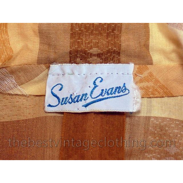 Vintage 1950s Day Dress Susan Evans Cotton Madras Plaid Full Skirt 34-26-Free Small Women's,New Arrivals The Best Vintage Clothing