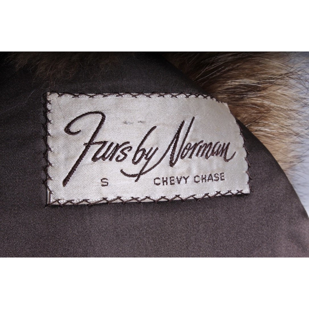 Mens Vintage 1970s Coyote Fur & Leather Parka Coat Jacket M/L Outrageous! The Best Vintage Clothing