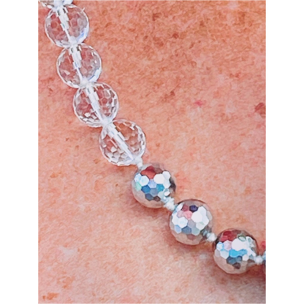 Vintage Estate Jewelry Necklace Rock Crystal/Silver Beads 1920S Women's,Jewelry The Best Vintage Clothing