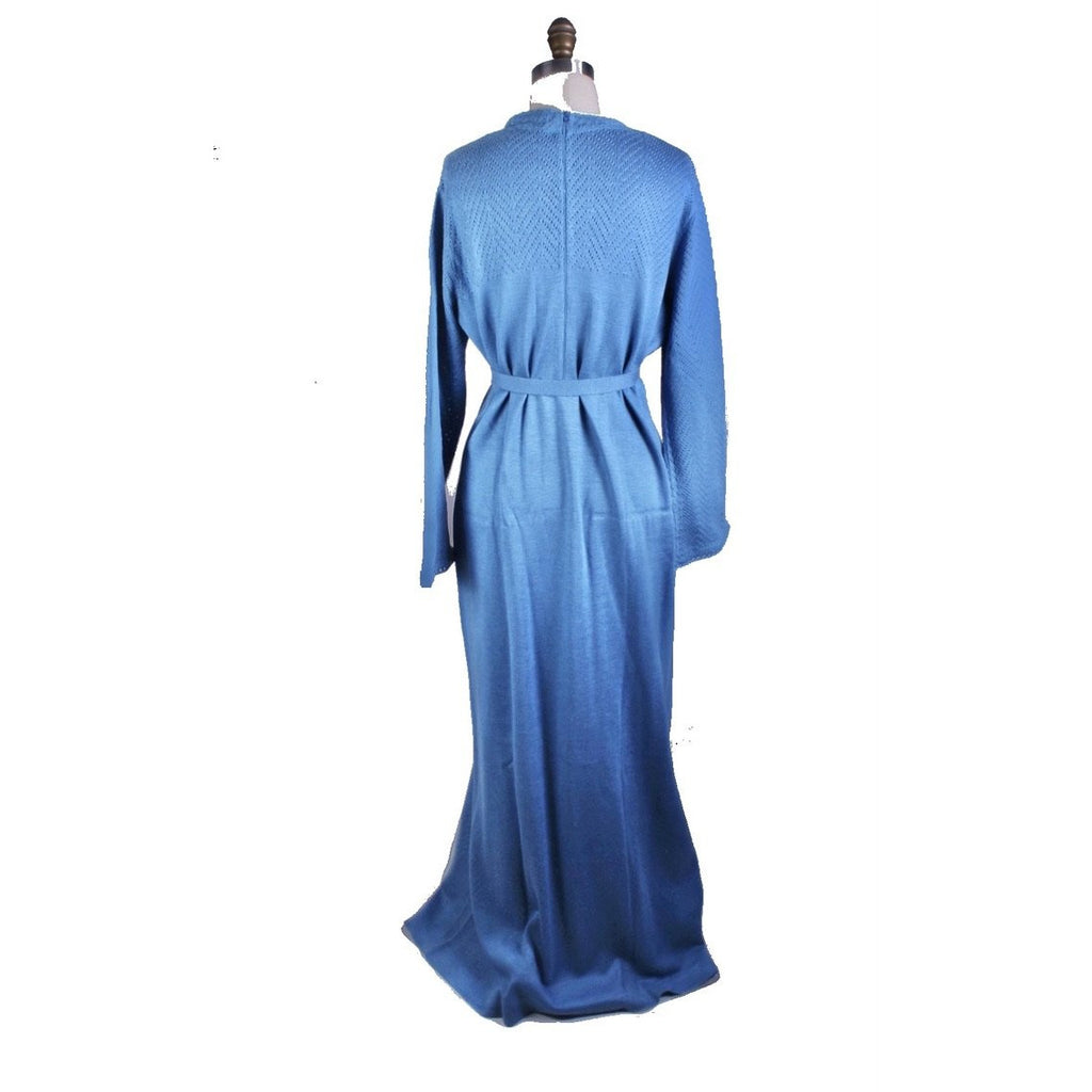 Parnes Feinstein VTG Blue Maxi Sweater Dress Womens Large NWOT Cashmere? Cart2cart The Best Vintage CLothing