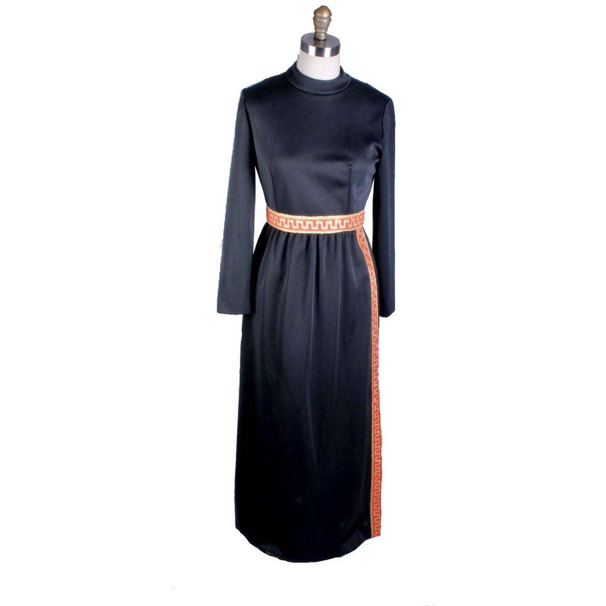 Vintage Leslie Fay Black Nylon Grecian Style Lounge Dress 1960S 36-26-42 S/M Cart2cart The Best Vintage Clothing