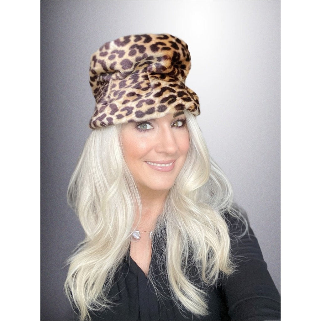 Vintage Hat Leopard Faux Fur Felt Bucket Hat 1950S Hats The Best Vintage Clothing