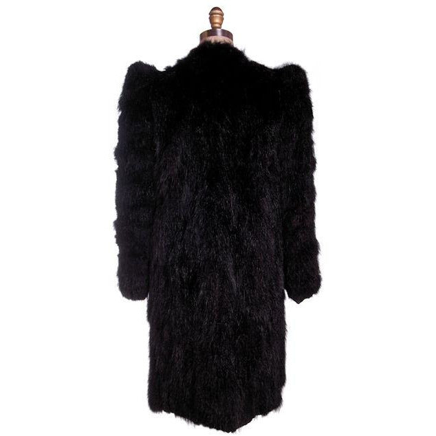 Vintage Ladies Coat Black Skunk Fur 1930s Big Shoulders Small Women's The Best Vintage Clothing