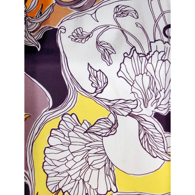 Vintage Maxi Dress Great Op Art Print 1960s Saks Fifth Ave 42 Bust Women's vendor-unknown