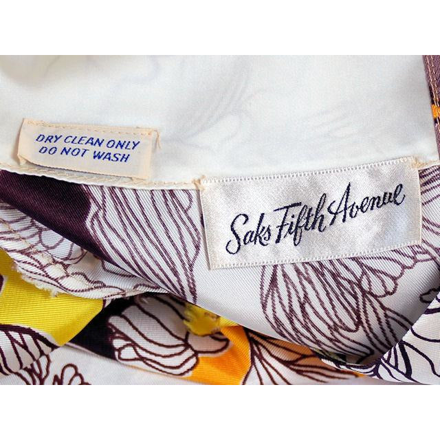 Vintage Maxi Dress Great Op Art Print 1960s Saks Fifth Ave 42 Bust Women's vendor-unknown