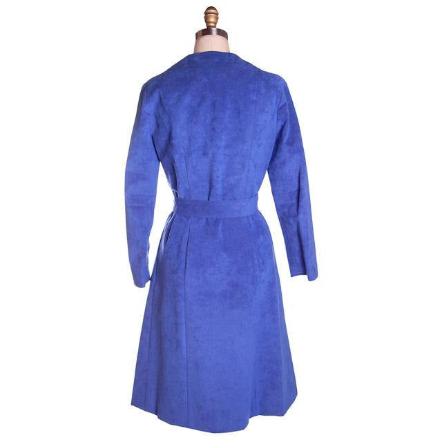 Vintage Ultra Suede Ladies Spring Coat/Dress Bright Blue 1970s Small Women's,New Arrivals The Best Vintage Clothing