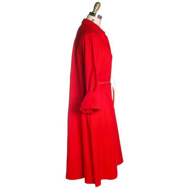 Vintage Red Wool Lightweight Coat Ladies Unique Belting 1950s Women's,New Arrivals The Best Vintage Clothing