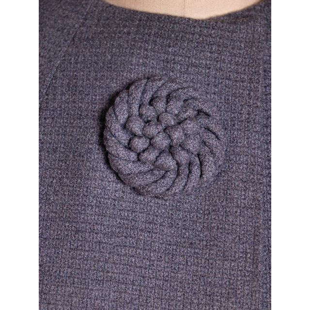 Vintage Ladies Spring Coat Gray Wool Fab Buttons Promenade 1950s Women's,New Arrivals Promenade