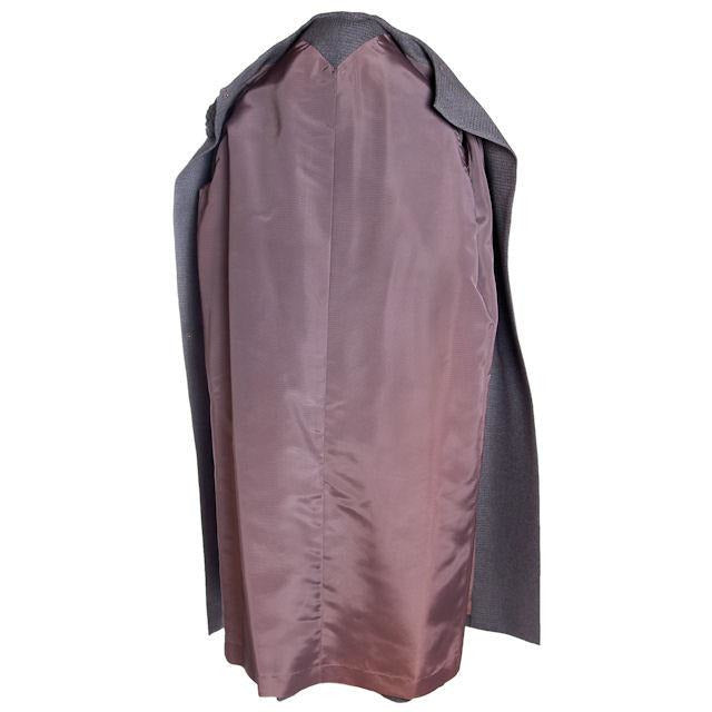 Vintage Ladies Spring Coat Gray Wool Fab Buttons Promenade 1950s Women's,New Arrivals Promenade