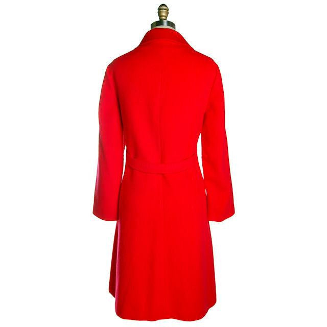 Vintage Lipstick Red Cashmere Coat 1950s Fabulous Pockets 42" Bust Women's The Best Vintage Clothing