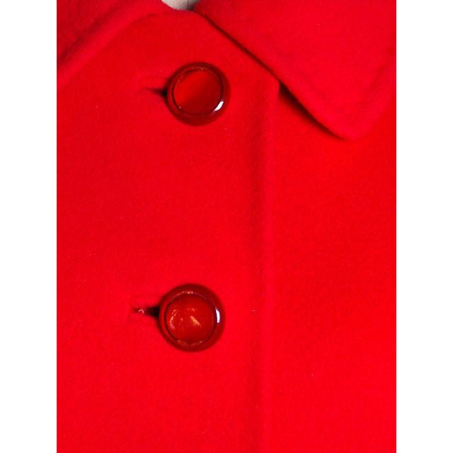 Vintage Lipstick Red Cashmere Coat 1950s Fabulous Pockets 42" Bust Women's The Best Vintage Clothing
