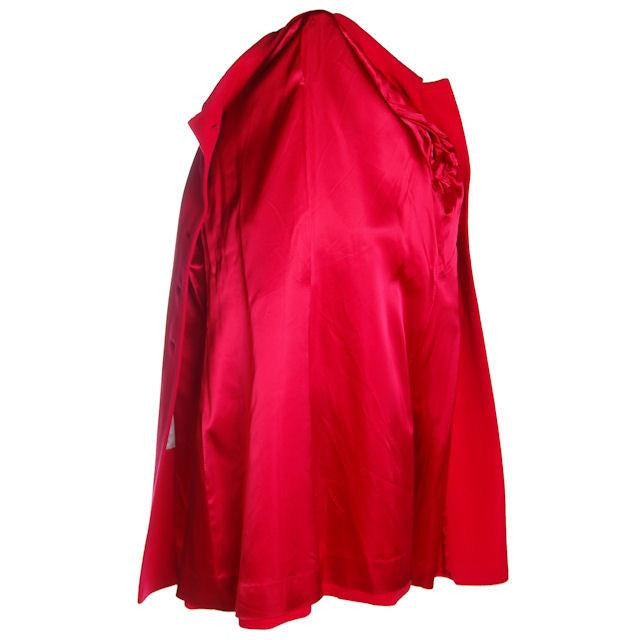Vintage Lipstick Red Cashmere Coat 1950s Fabulous Pockets 42" Bust Women's The Best Vintage Clothing