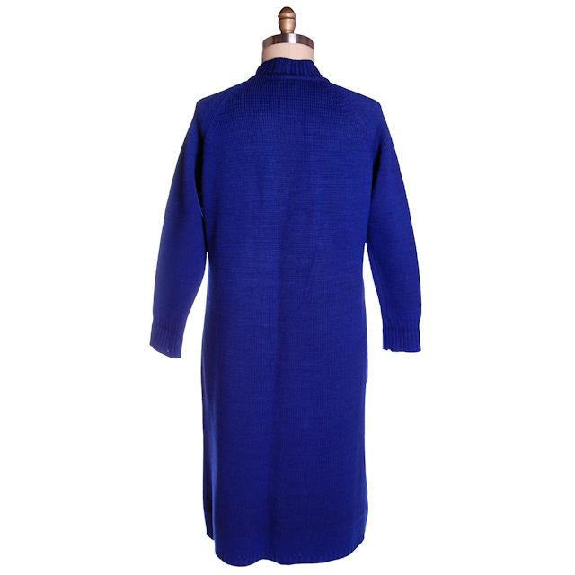 Vintage Royal Blue Sweater Dress/Coat 1960s Mara Londres Bust 44 Women's vendor-unknown