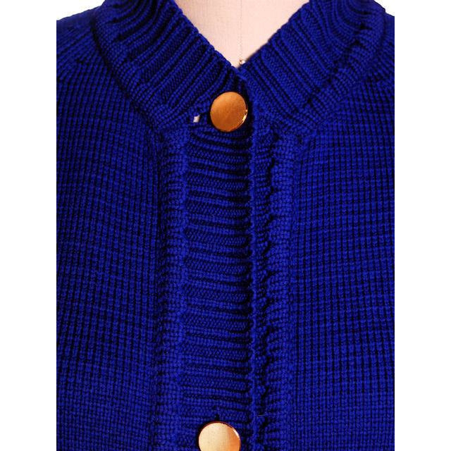 Vintage Royal Blue Sweater Dress/Coat 1960s Mara Londres Bust 44 Women's vendor-unknown
