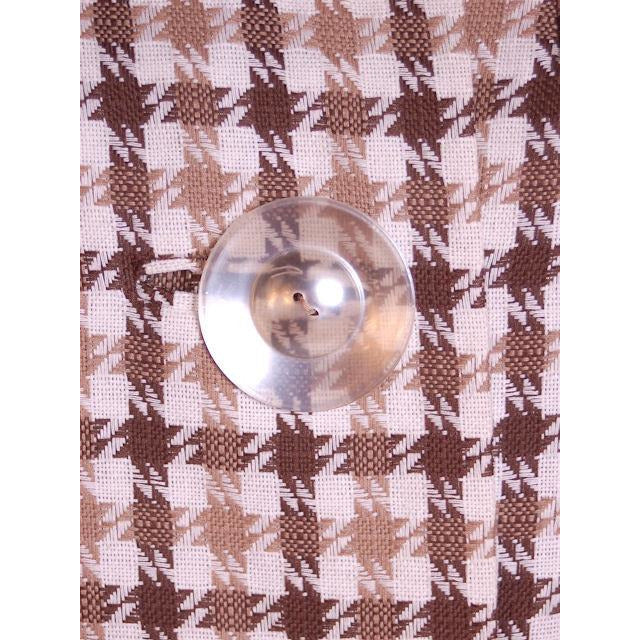 Vintage Large Scale Hounds Tooth Linen Swing Coat 1950s Great Buttons M-L Cart2cart The Best Vintage Clothing
