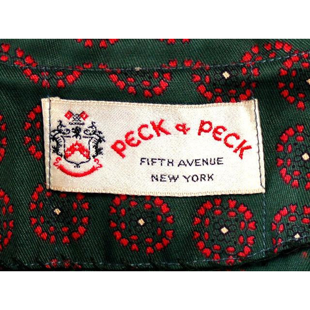 Vintage Ladies Cotton Dress & Jacket Green & Red Print Peck & Peck 39-29-41 Cart2cart The Best Vintage Clothing