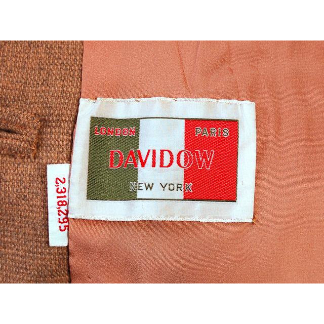 Vintage Davidow Peachy Tan Wool Flecked Suit 1950s 38-29-40 Cart2cart Davidow