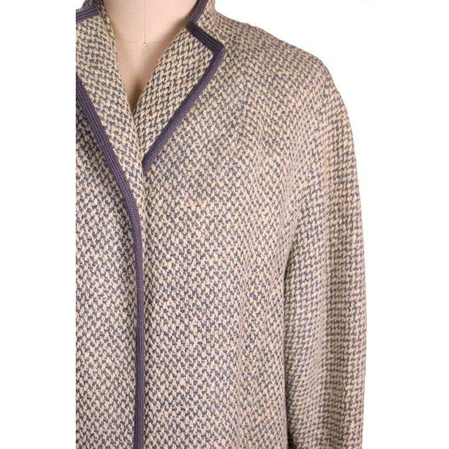 Vintage Ladies Coat Pale Gray Irish Tweed 1950s Leeds Fits S-L Women's The Best Vintage Clothing