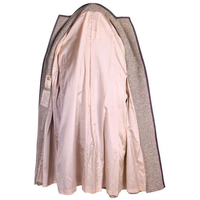 Vintage Ladies Coat Pale Gray Irish Tweed 1950s Leeds Fits S-L Women's The Best Vintage Clothing