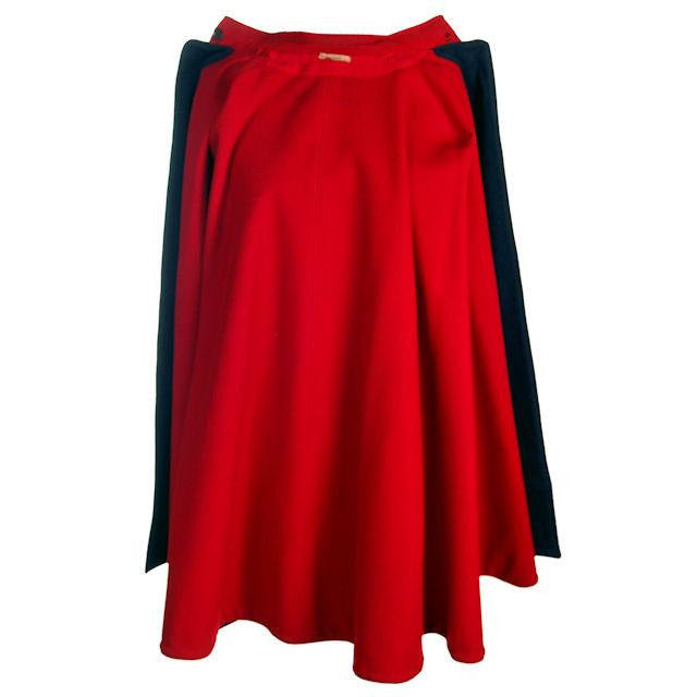 Vintage Nurses Cape 1940s Navy & Red Wool Women's,New Arrivals vendor-unknown
