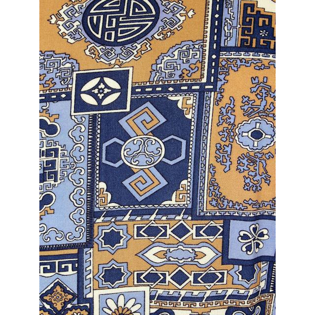 Mens Vintage Nylon Body Shirt 1970s Disco Style Large Geometric Print Men's Vintage,New Arrivals,On Sale The Best Vintage Clothing