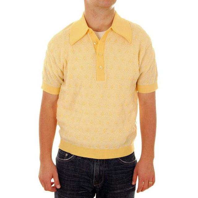 Vintage Mens Shirt Lucien Piccard Yellow Poly Uber 1970s - The Best Vintage Clothing
 - 1