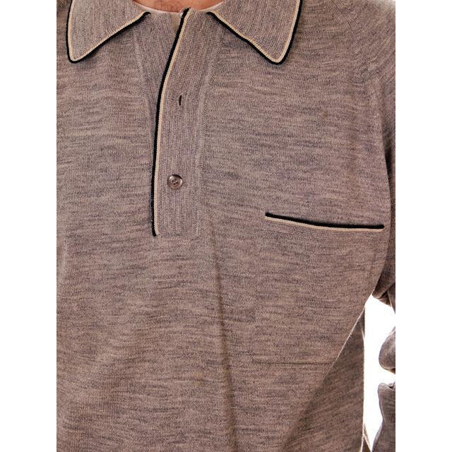 Vintage Disco Shirt Mens Italian Wool Sweater Gino Paoli 1970s Medium Men's Vintage,New Arrivals Gino Paoli