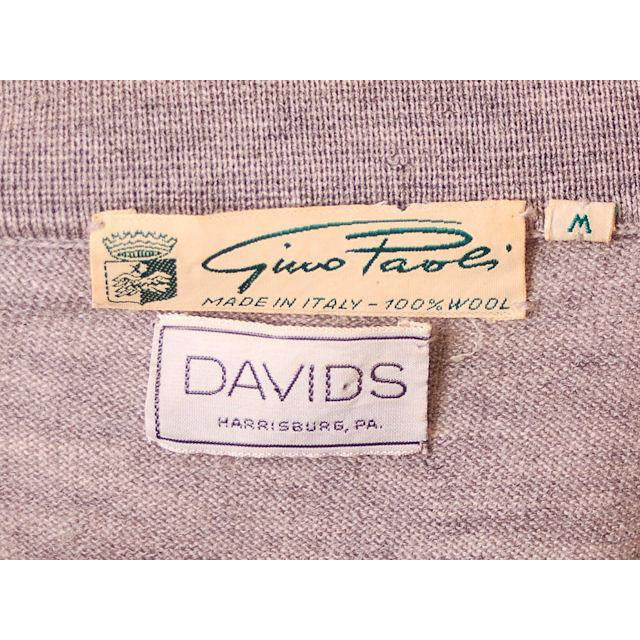 Vintage Disco Shirt Mens Italian Wool Sweater Gino Paoli 1970s Medium Men's Vintage,New Arrivals Gino Paoli