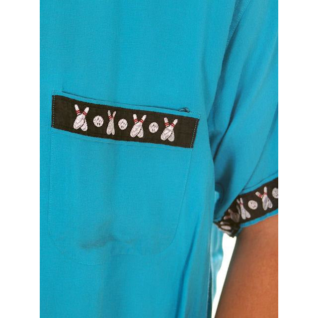 Vintage Mens Rayon Bowling Shirt Turquoise 3245th Camron Large Men's Vintage,New Arrivals The Best Vintage Clothing